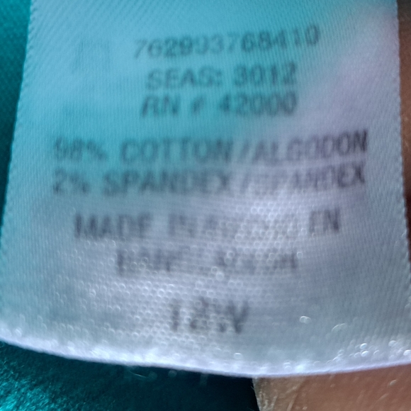 Women's Cerulean Blue Basic Editions Crop/Capri sz 18W - Picture 4 of 9